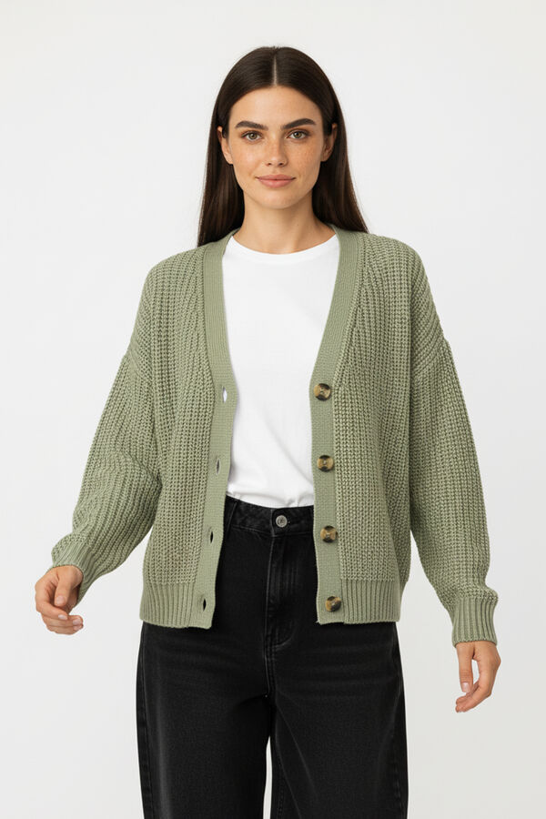 CARDIGAN AHUALOA VERDE PALIDO image number null