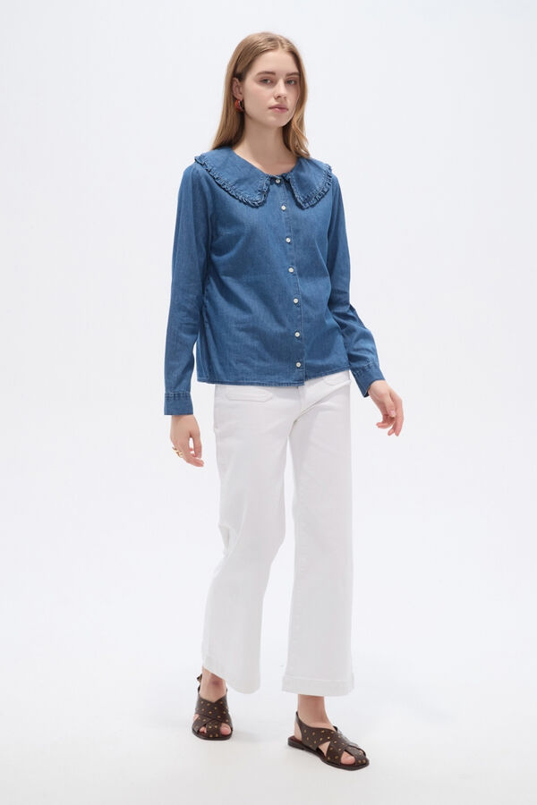 CAMISA HONNA 70607 AZUL MEDIO image number null