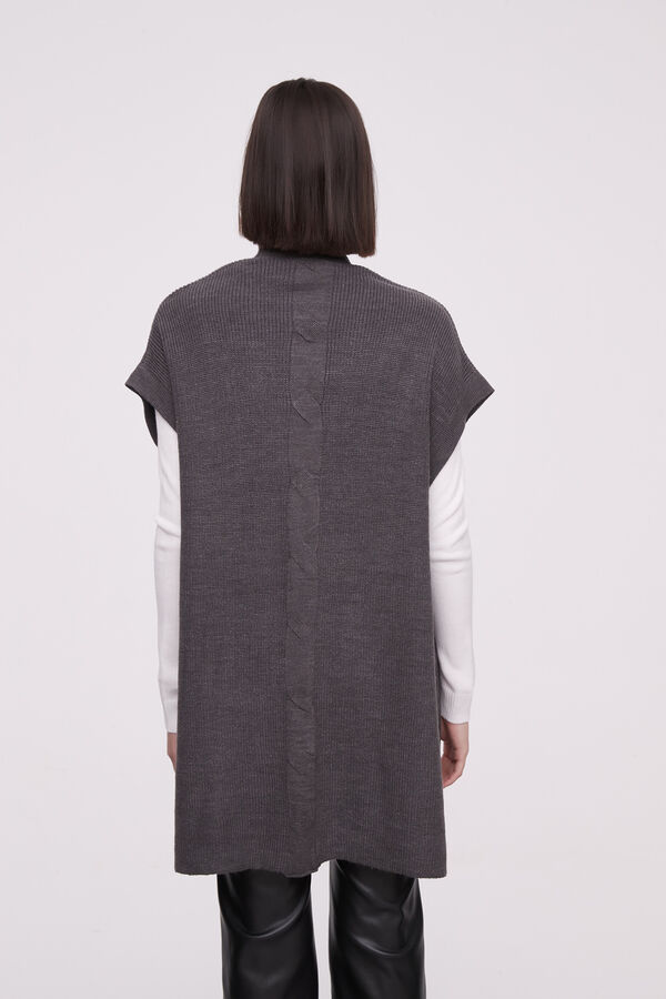 SACO ALBAIDA GRIS MELANGE OSCURO