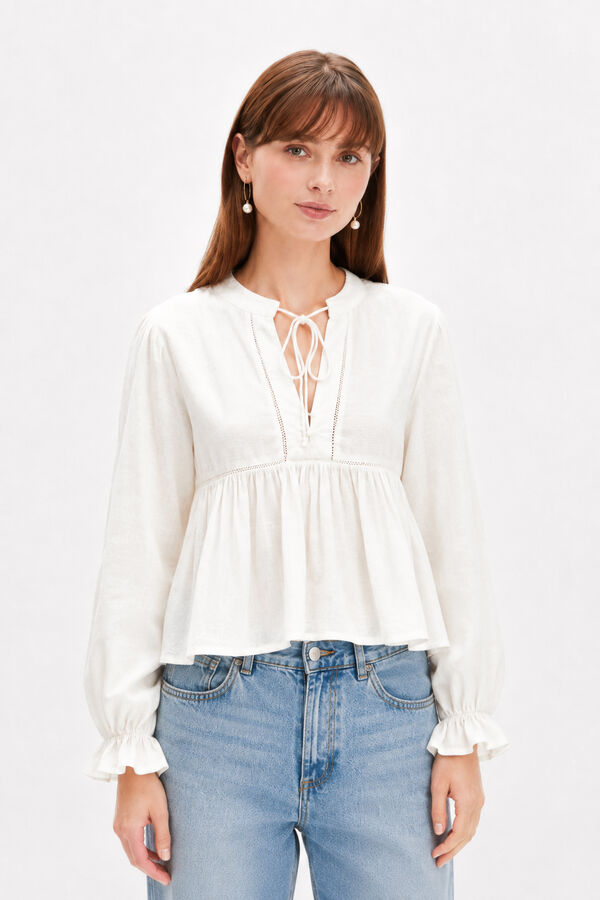 BLUSA TESEO 70607 MARFIL  / OFF WHITE image number null