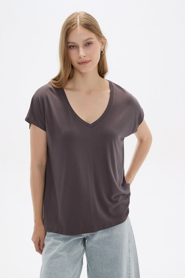 REMERA VENOM GRIS OSCURO image number null