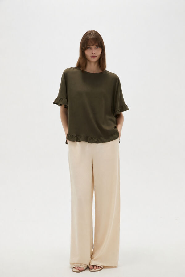BLUSA ABBAS 70607 VERDE OLIVA OSCURO image number null