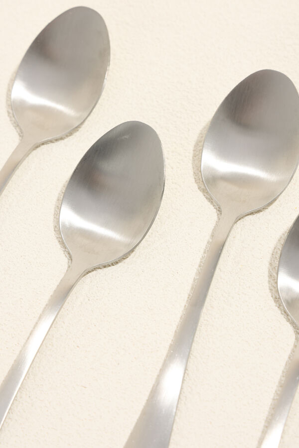 Cuchara de T&eacute; Olivo Set 4 un. Plateado COLOR UNICO image number null
