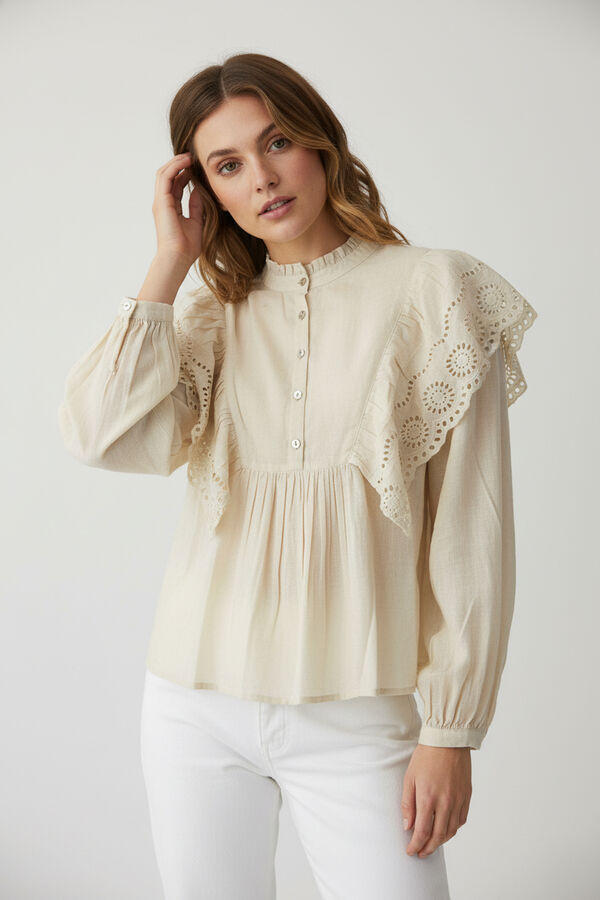 BLUSA TENLA CRUDO / NATURAL image number null