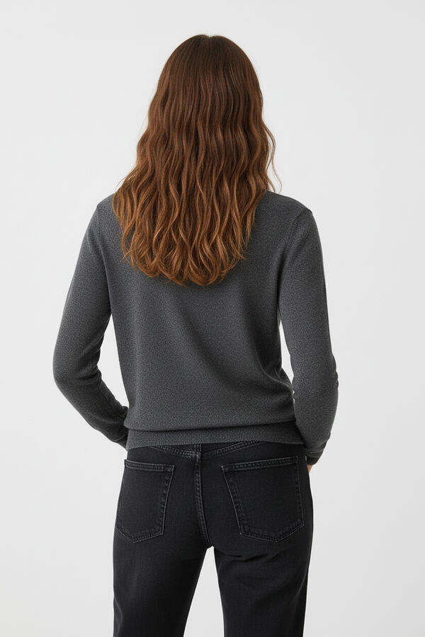 POLERA SHAWLY GRIS MELANGE OSCURO image number null