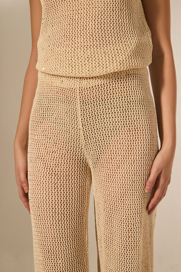 PANTALON TEJUNE DORADO image number null
