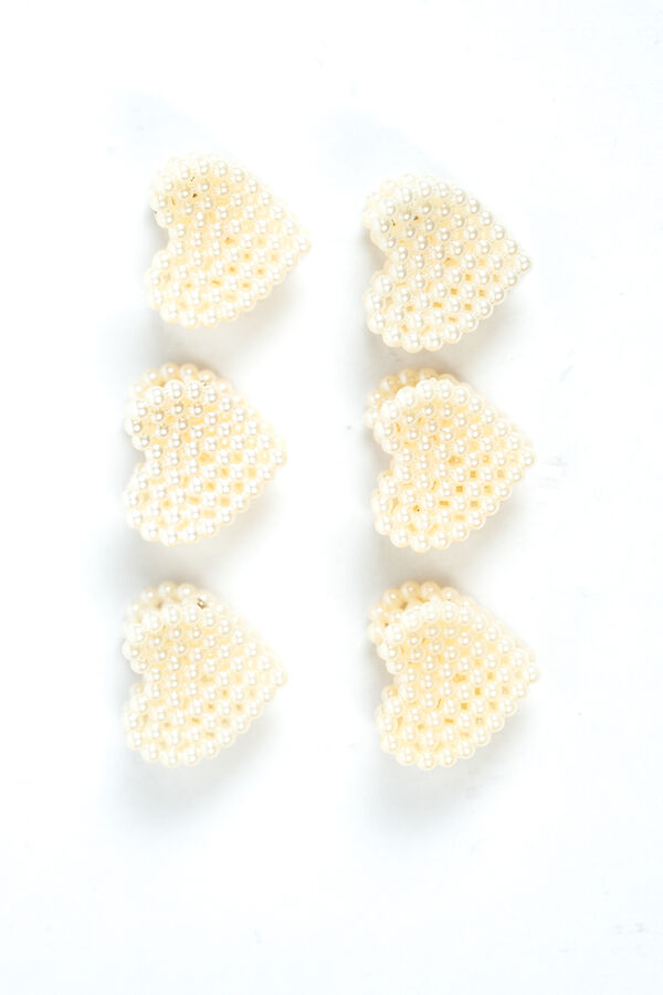 Pinza De Pelo Amaru, Set 6 Piezas BLANCO image number null