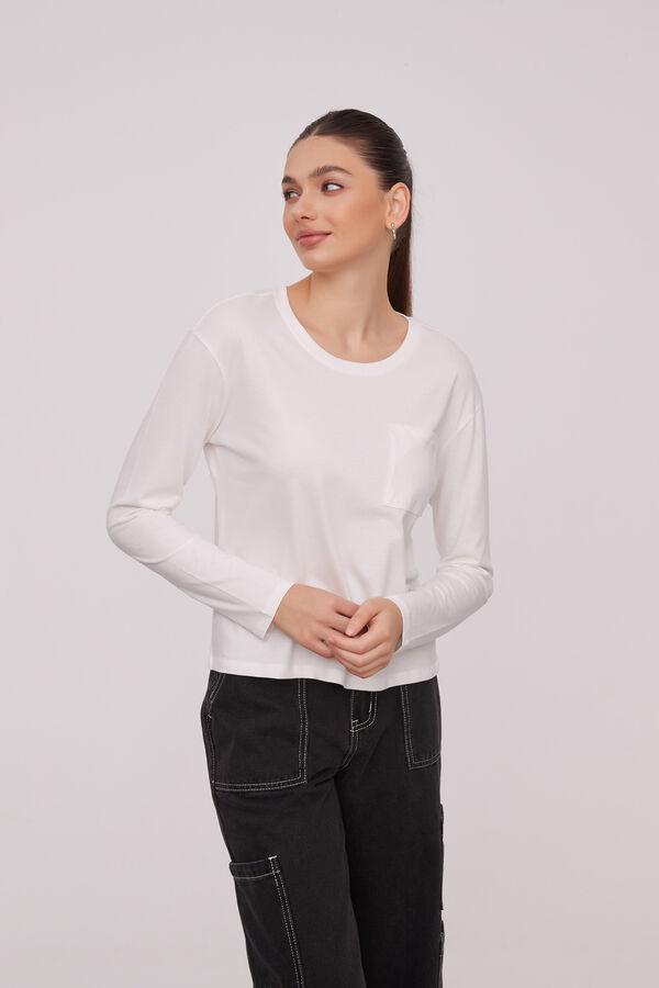 REMERA DUPLA MARFIL  / OFF WHITE image number null