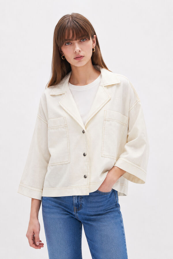 SOBRECAMISA BRELIN 70607 MARFIL  / OFF WHITE image number null
