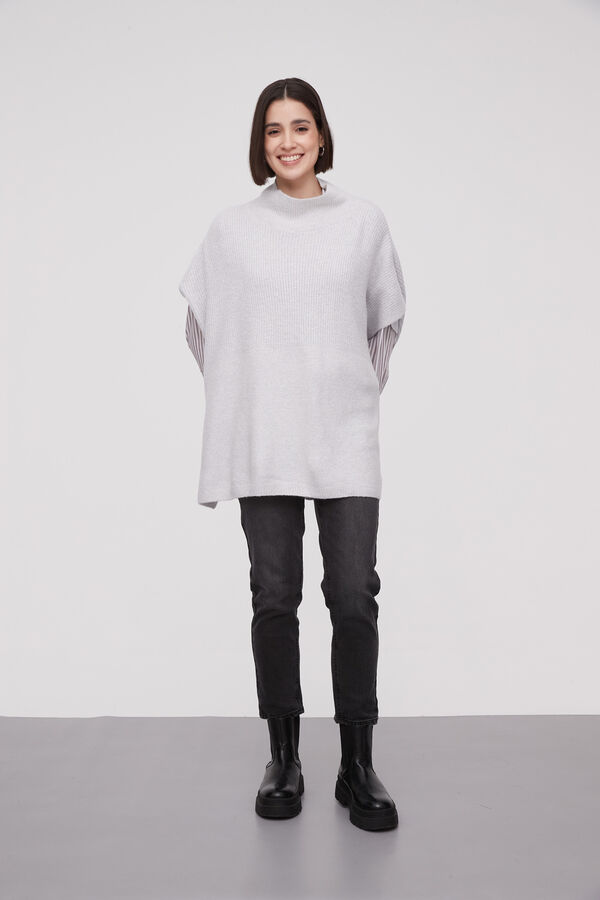 PONCHO AMELIEN GRIS MELANGE