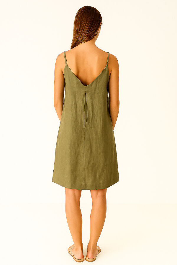 VESTIDO SORYN VERDE OLIVA CLARO image number null