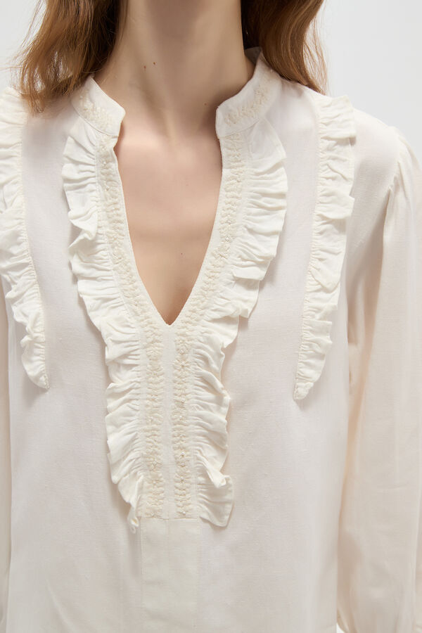BLUSA PAVEN MARFIL  / OFF WHITE image number null