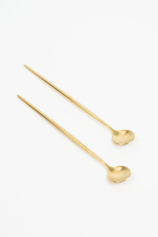 Cuchara Mango largo Fiordo, Set 2 un. Dorado COLOR UNICO image number null