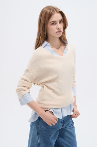 SWEATER SERENITE 70607 CRUDO / NATURAL image number null