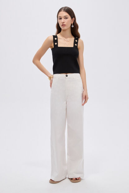 PANTALON AYSEN 70607 MARFIL  / OFF WHITE image number null
