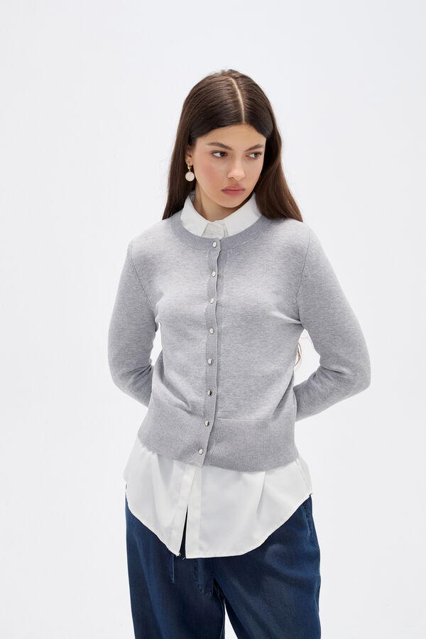 SACO SYLVEN GRIS MELANGE MEDIO image number null