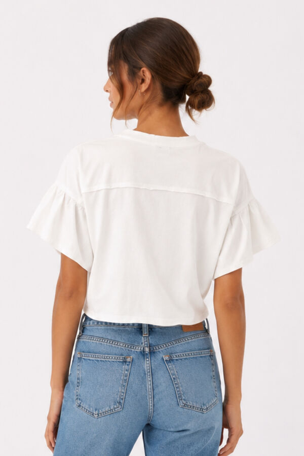 REMERA RASPEN MARFIL  / OFF WHITE image number null