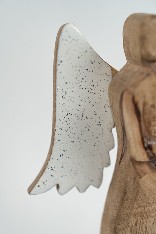 Deco Navidad Ángel de Madera con Base COLOR UNICO image number null