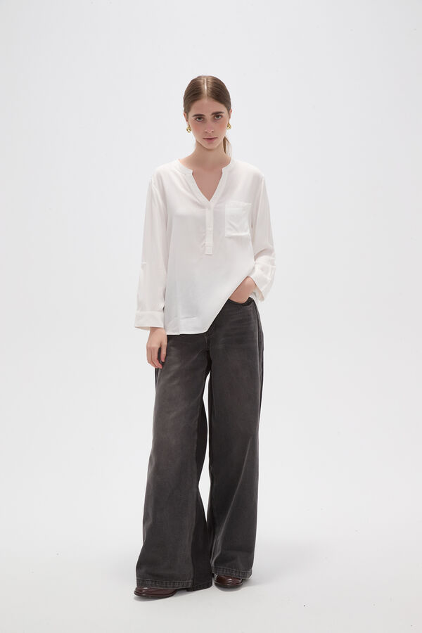 BLUSA AU MARFIL  / OFF WHITE image number null