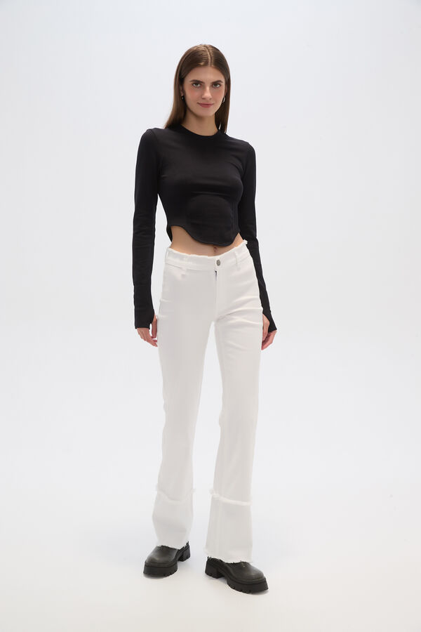 PANTALON BASCERA MARFIL  / OFF WHITE image number null