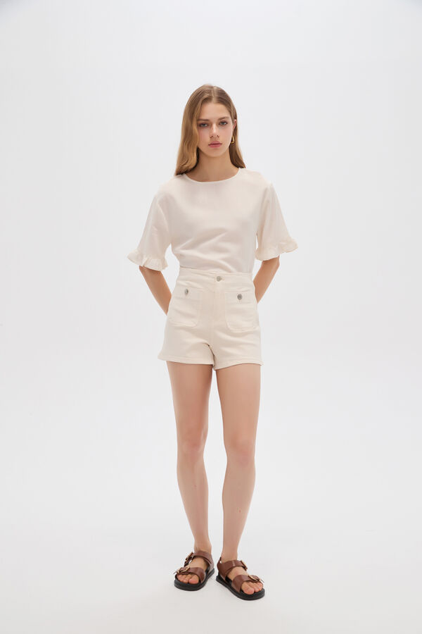 SHORT TAREI 70809 CRUDO / NATURAL image number null