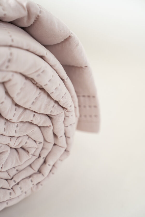 Cubrecama 2 Plazas Queen Microfibra WASHED BLANCO image number null