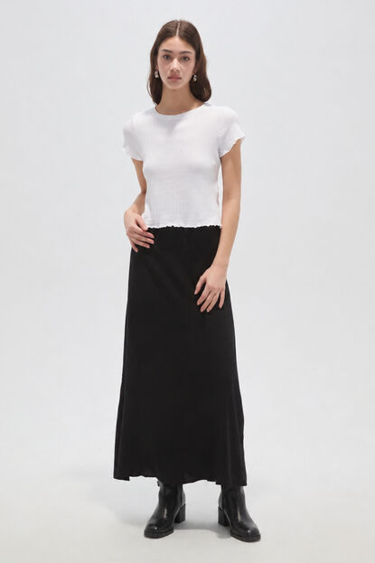 FALDA RASA NEGRO image number null