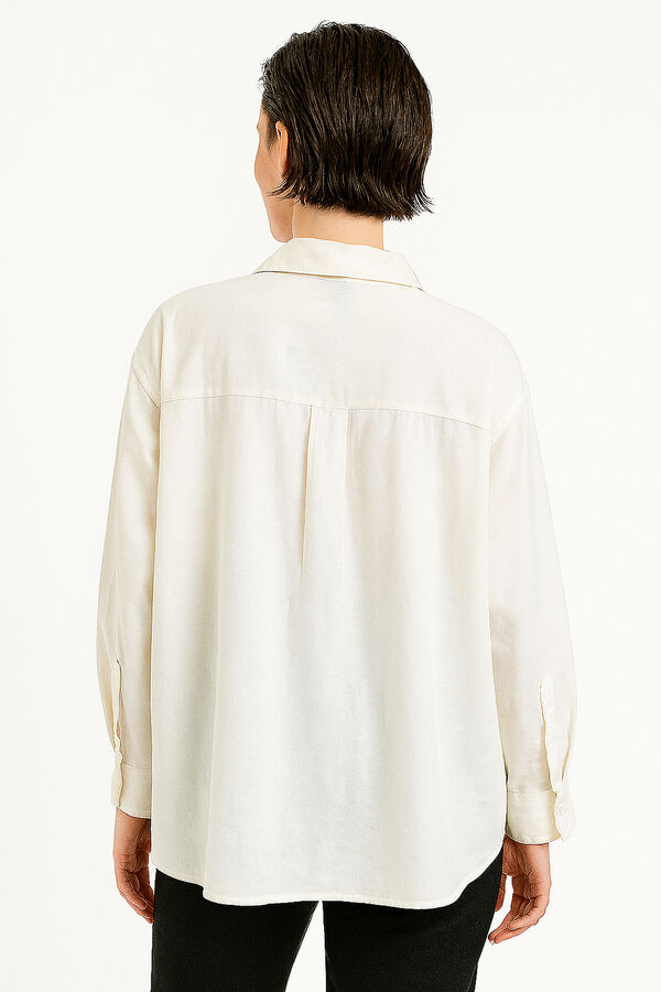 CAMISA KABAK MARFIL  / OFF WHITE image number null