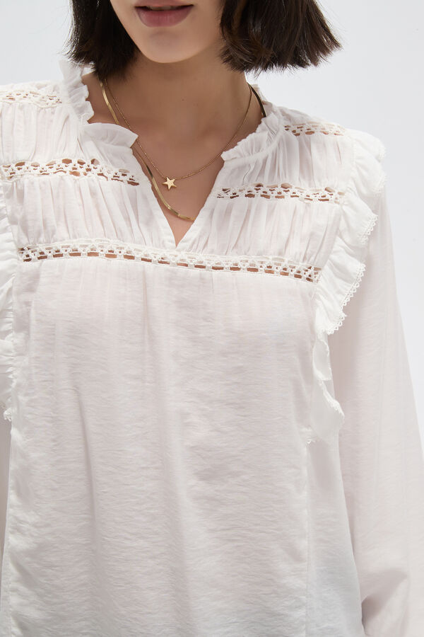 BLUSA TIREN MARFIL  / OFF WHITE image number null