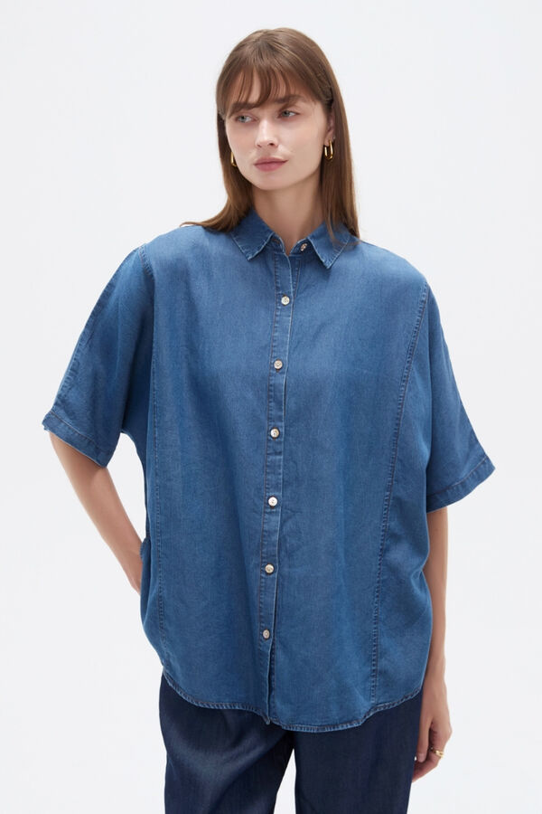 CAMISA PEZO 70607 AZUL MEDIO image number null