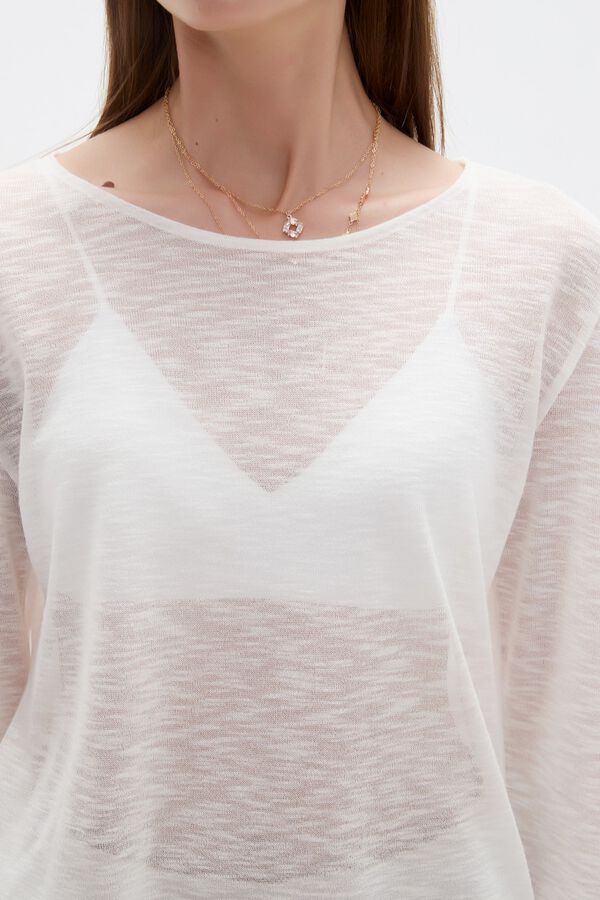 SWEATER GERAL 70809 MARFIL  / OFF WHITE image number null