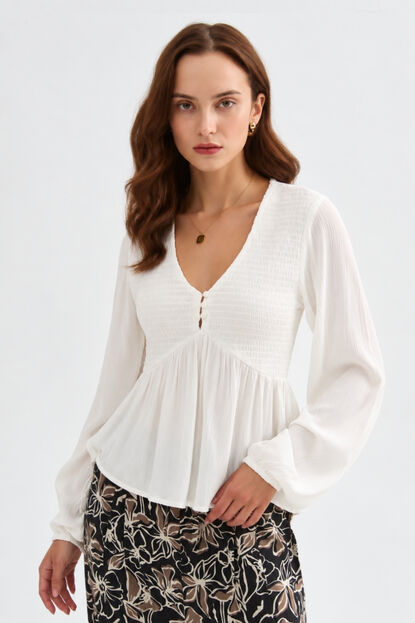 BLUSA PELVI 70607 MARFIL  / OFF WHITE image number null