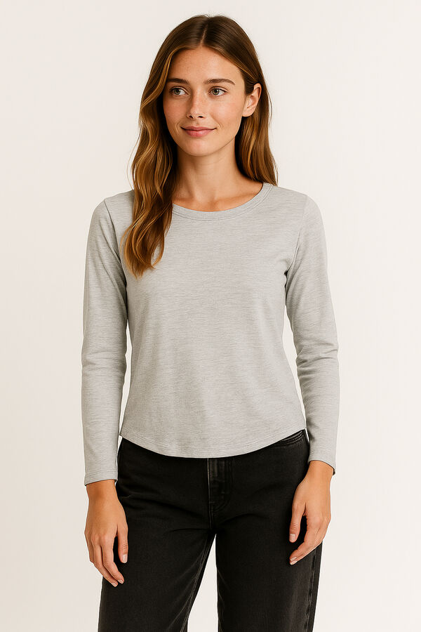 REMERA SIDRANA GRIS MELANGE image number null