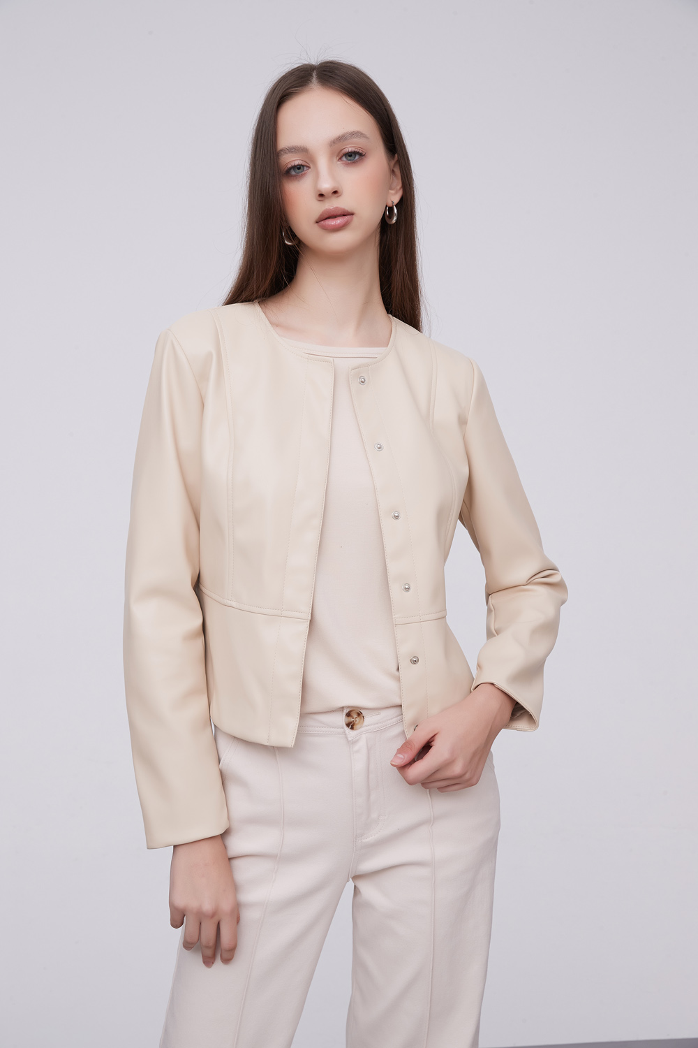CHAQUETA BRIE BEIGE CLARO