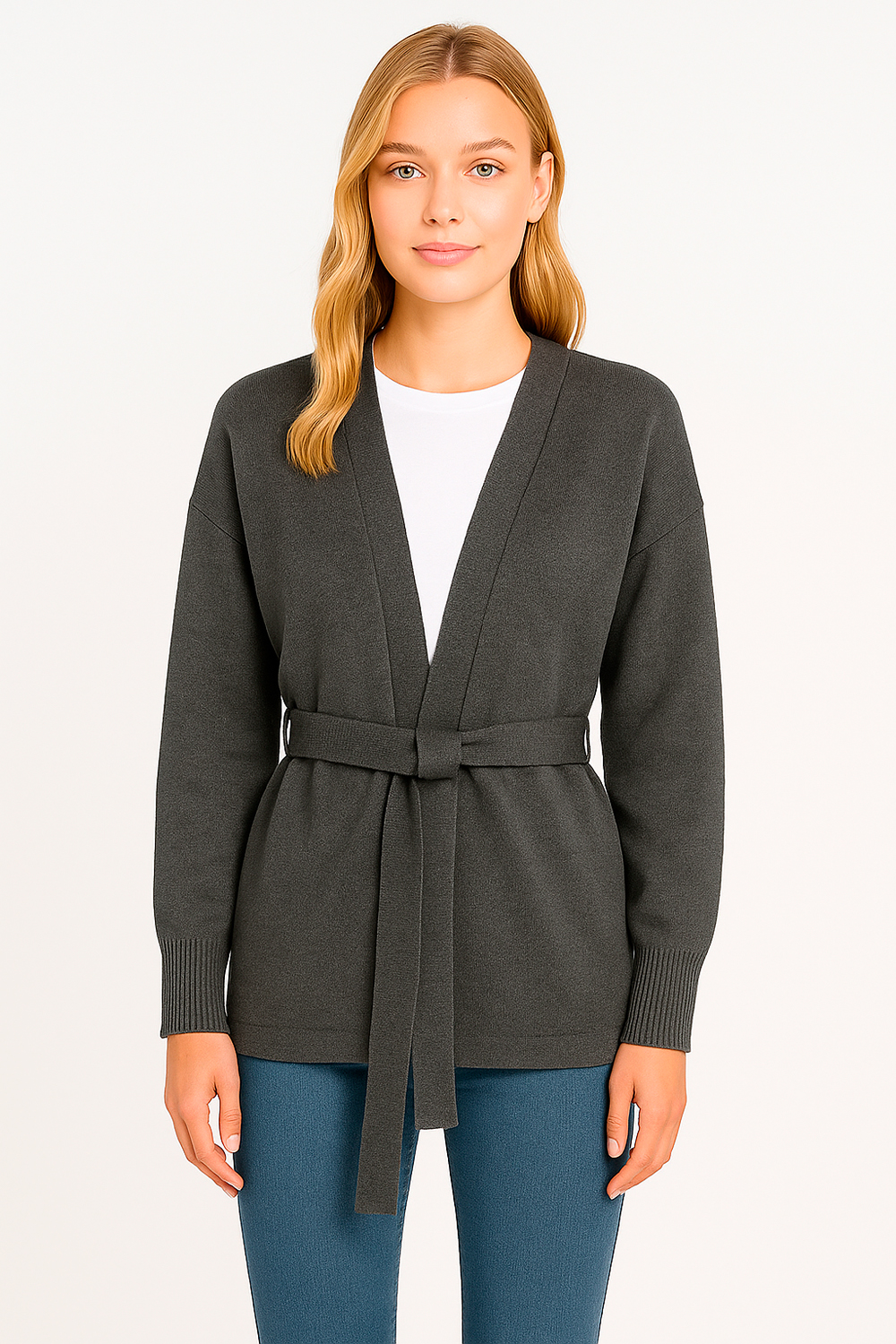 SACO OBOL GRIS MELANGE OSCURO