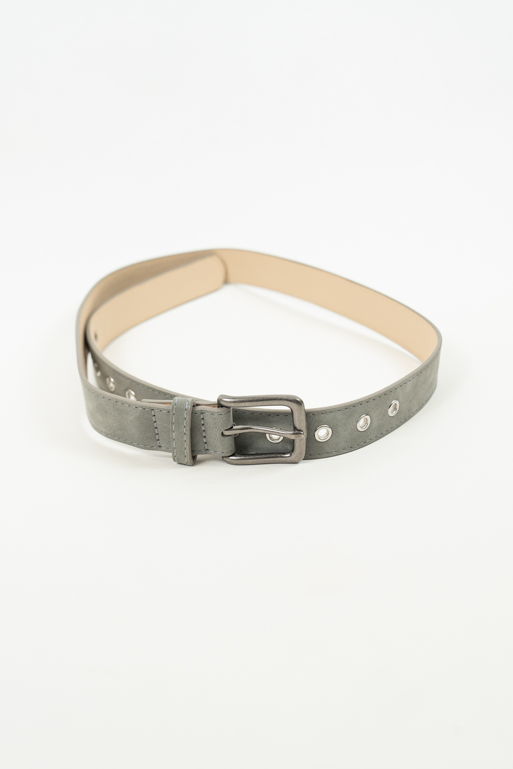 Cinturon Matte Eyelets GRIS