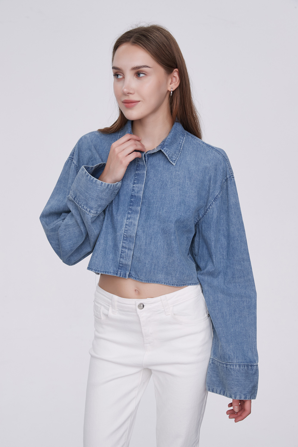 CAMISA MAILEIA AZUL GRISACEO