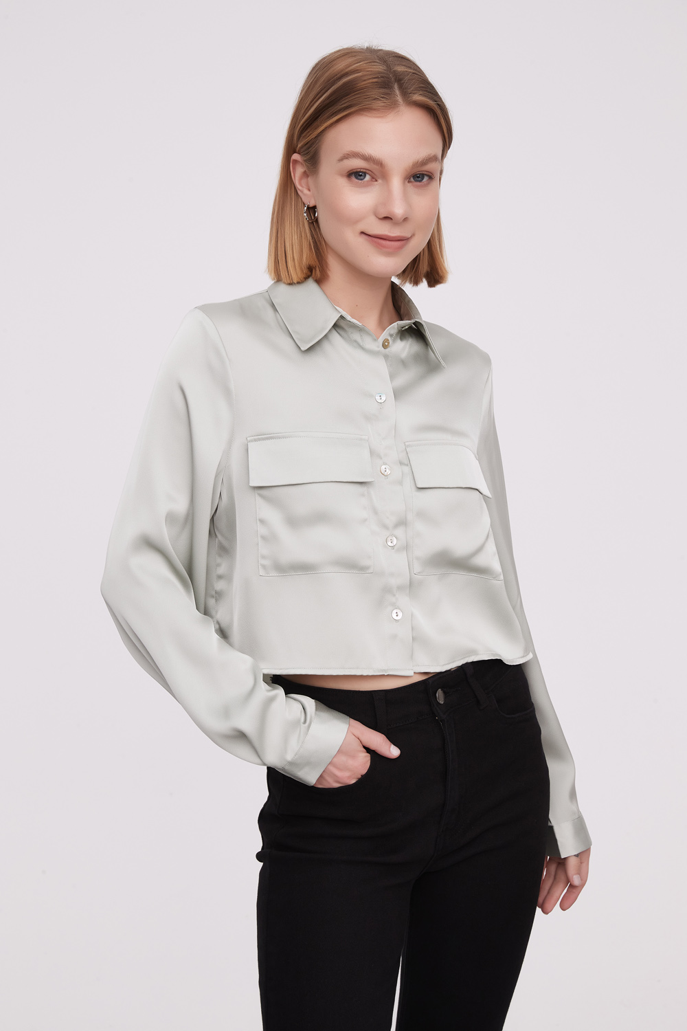 CAMISA ROTONDELLA VERDE PALIDO