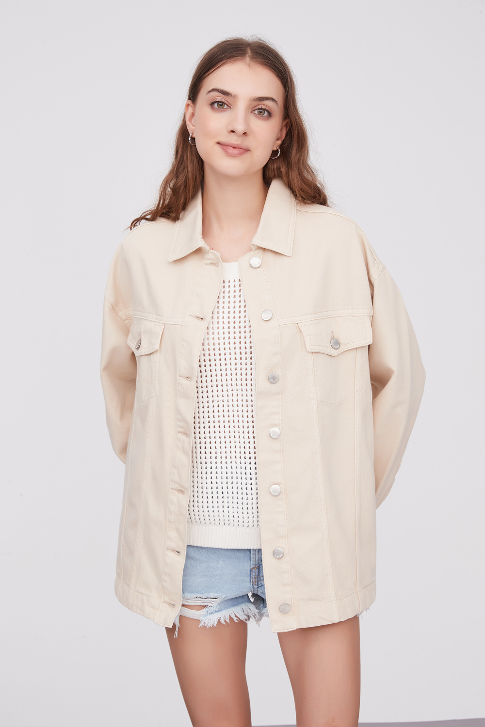 SOBRECAMISA REMITTI BEIGE CLARO