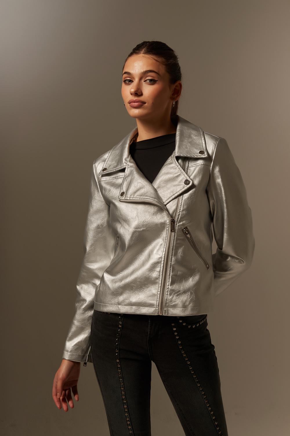 CAMPERA STANGE PLATEADO