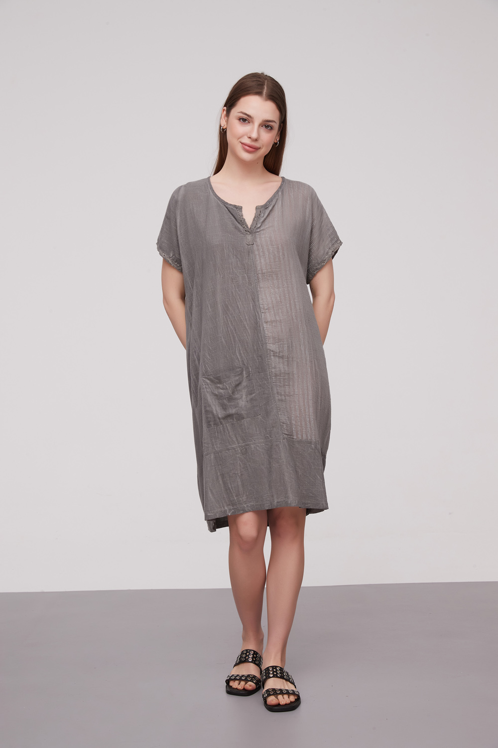 TUNICA SERRAT GRIS TOPO