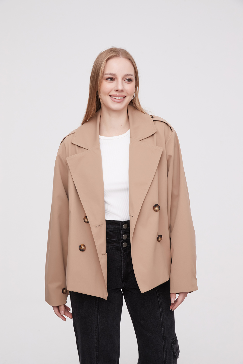 TRINCHERA ANALYN BEIGE OSCURO